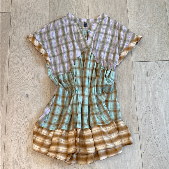 SHEIN Plaid Multicolor Prairie Dress in Size 4 (Small) - Picture 4 of 8